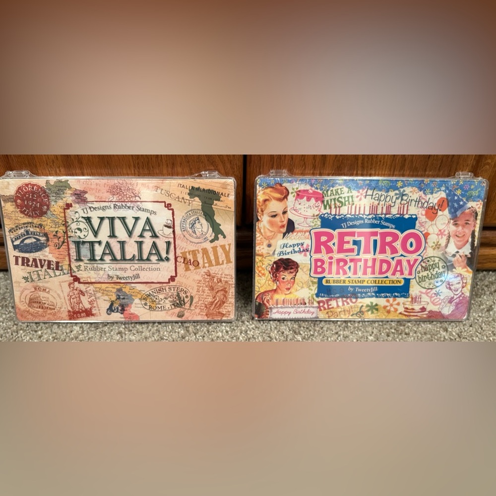 Retro inspired Stamp Sets